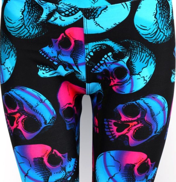 Neon Skulls Leggings, KISS My Legs