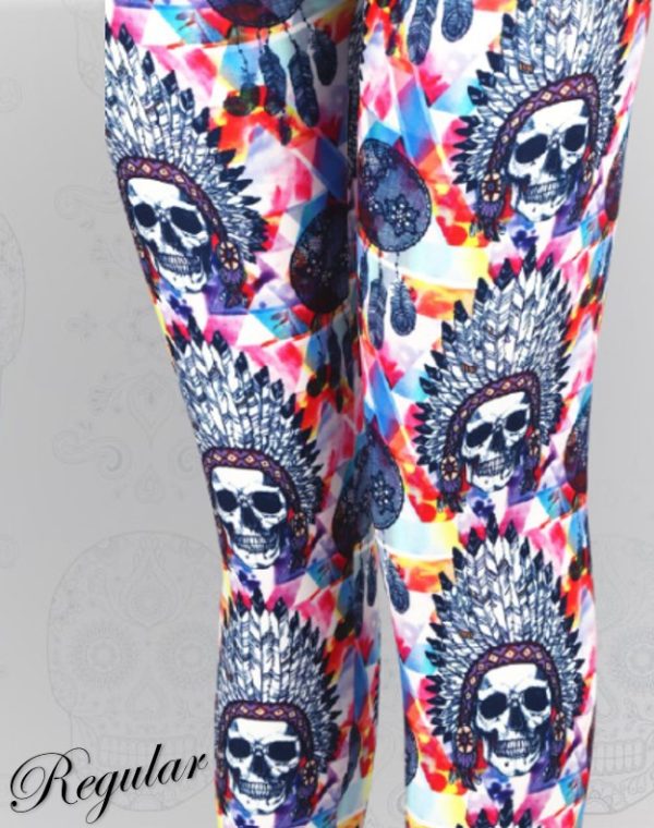 Head Dress Skulls Leggings, KISS My Legs