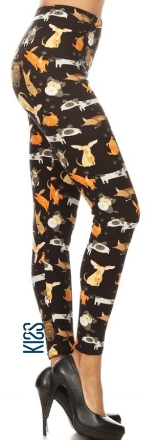 Puppy Love Regular Leggings, KISS My Legs