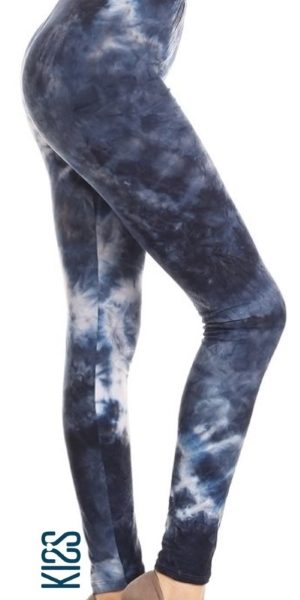 Sweet Blue Tye Dye Leggings, KISS My Legs