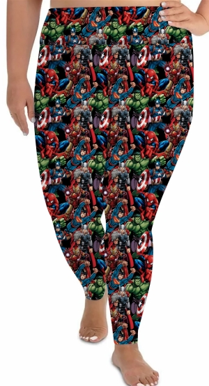 Adult wearing our Character AVENGE279 Leggings