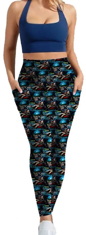 Adult wearing our Character HORROR303 Leggings