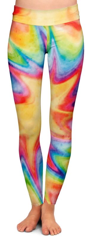 Sun Rays Tie Dye – 3″ Yoga CURVY – KISS My Legs – Retail and Wholesale ...