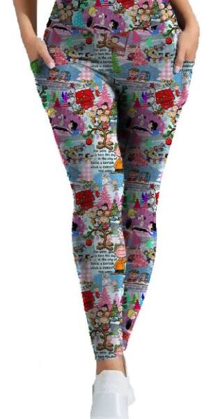Adult wearing our Character Leggings