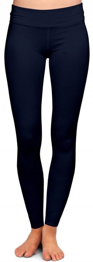 Adult wearing our Solid Dark Navy Leggings