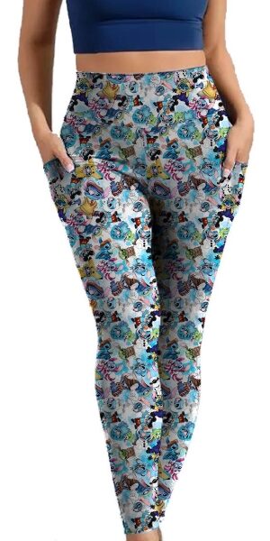 Adult wearing our Character STICH343 leggings