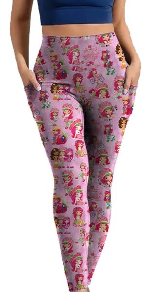 Adult wearing our Character STRAWBERRY823 Leggings
