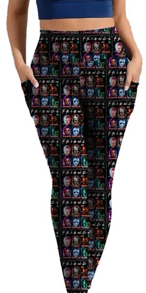 An adult wearing our Character HORROR961 Leggings