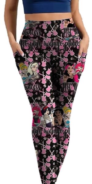 An adult wearing our Character PRINCESS996 Leggings