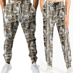 Adults wearing out Winter Forest Camo Joggers