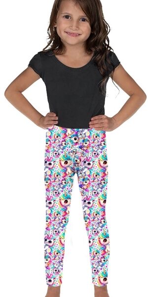 Youth wearing our Starry Whimsy Unicorns Leggings